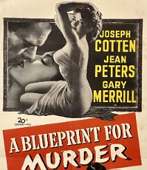 A Blueprint for Murder 1953 US onesheet, folded. C5/6 condition, yet still displays well. $95
